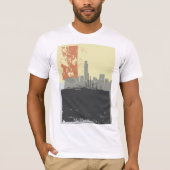 Moderne Abstracte stedelijke achtergrond levendig  T-shirt (Voorkant)