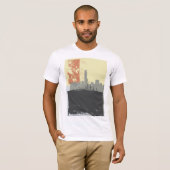 Moderne Abstracte stedelijke achtergrond levendig  T-shirt (Voorkant volledig)