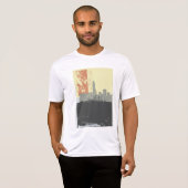 Moderne Abstracte stedelijke achtergrond levendig  T-shirt (Voorkant volledig)