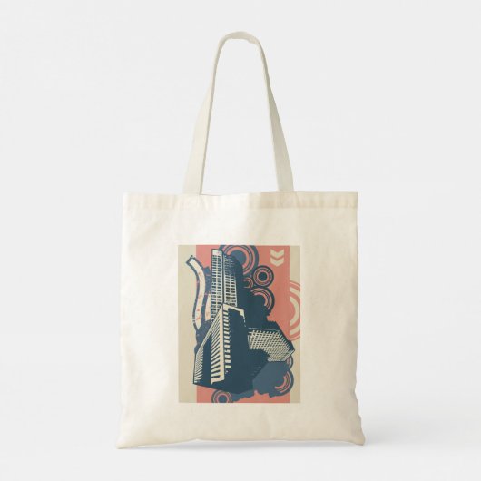 Moderne Abstracte stedelijke achtergrond levendig  Tote Bag (Achterkant)