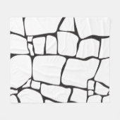 Moderne Abstracte Steenpatroon Fleece Deken (Voorkant (Horizontaal))
