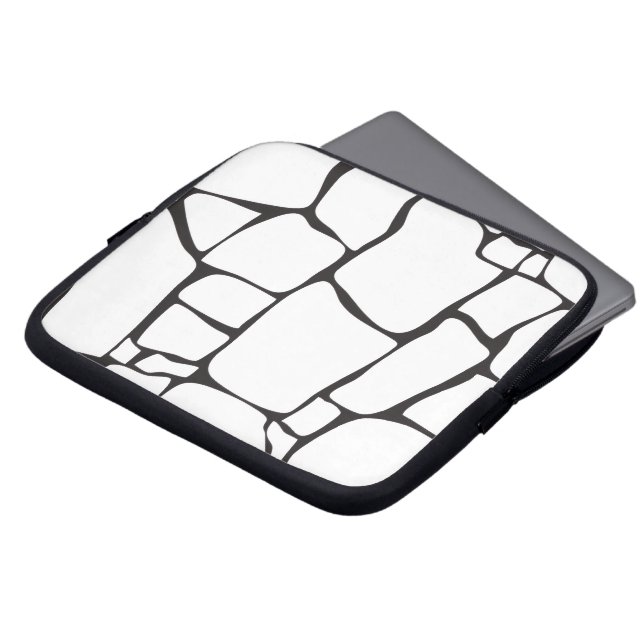 Moderne Abstracte Steenpatroon Laptop Sleeve (Voorkant top)