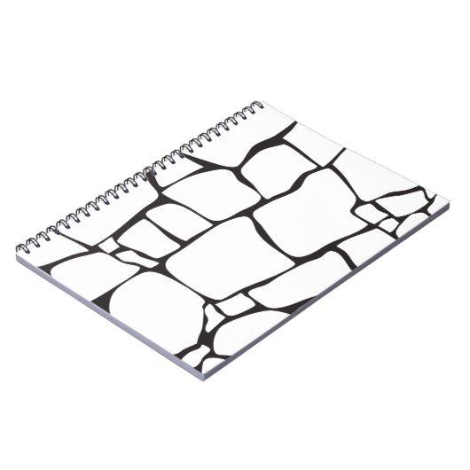 Moderne Abstracte Steenpatroon Notitieboek (Linkerzijde)