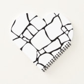 Moderne Abstracte Steenpatroon Notitieboek (Achterkant)