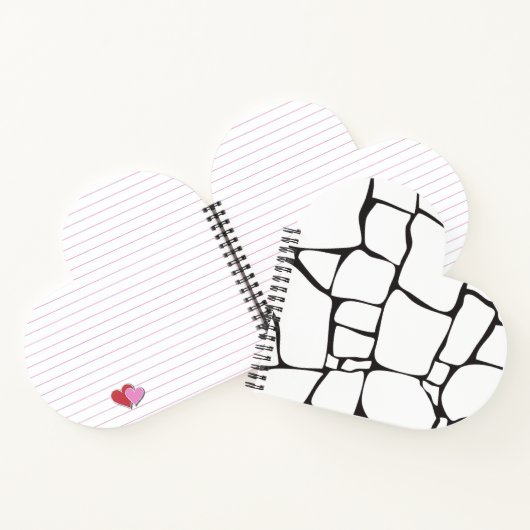 Moderne Abstracte Steenpatroon Notitieboek (Binnen)