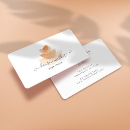 Moderne Abstracte stenen piramide yogastudio Visitekaartje