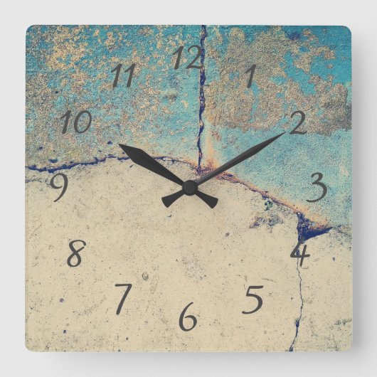 Moderne Abstracte stenen wandklok (Voorkant)