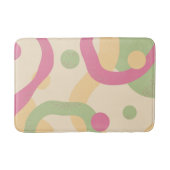Moderne Abstracte Stippen en lijnen kleurrijk Badmat (Voorkant)