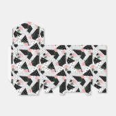 Moderne Abstracte Stippen en roze bloemen Bedankdoosjes (Uitgevouwen)