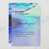 Moderne Abstracte strand bruiloft in de oceaan Bedankkaart (Voorkant / Achterkant)