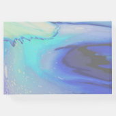 Moderne Abstracte strand bruiloft in de oceaan Gastenboek (Achterkant)