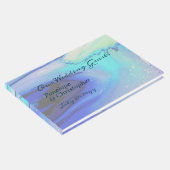 Moderne Abstracte strand bruiloft in de oceaan Gastenboek (Hoek)