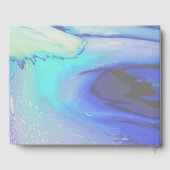 Moderne Abstracte strand bruiloft in de oceaan Gastenboek (Achterkant)