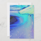 Moderne Abstracte strand bruiloft in de oceaan Kaart (Achterkant)