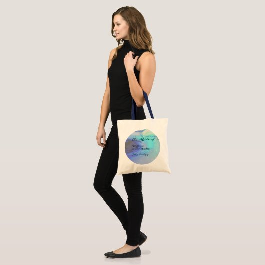Moderne Abstracte strand bruiloft in de oceaan Tote Bag (Voorkant (model))