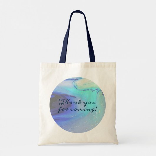 Moderne Abstracte strand bruiloft in de oceaan Tote Bag (Achterkant)