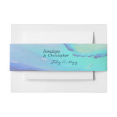 Moderne Abstracte strand bruiloft in de oceaan Uitnodigingen Wikkel (Voorkant Voorbeeld)