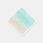 Moderne Abstracte strandbruiloft Servet (Hoek)