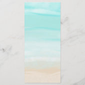 Moderne Abstracte Strandhuwelijk Menu (Achterkant)