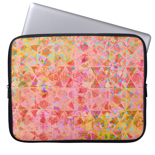 Moderne Abstracte Strawberry-laptophoes Laptop Sleeve (Voorkant)