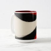 Moderne Abstracte Streep Accent Mok (Voorkant links)