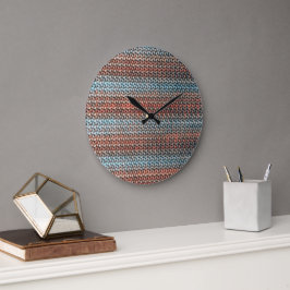 Moderne abstracte strepen geometrisch patroon 1294 grote klok