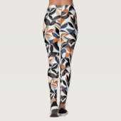 Moderne Abstracte Stroom Geometrie Patroon Ontwerp Leggings (Achterkant)