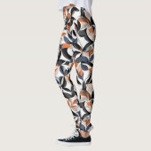 Moderne Abstracte Stroom Geometrie Patroon Ontwerp Leggings (Links)