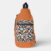 Moderne Abstracte Stroom Geometrie Patroon Ontwerp Sling Bag (Voorkant)