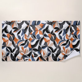 Moderne Abstracte Stroom Geometrie Patroon Ontwerp Strandlaken