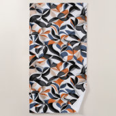 Moderne Abstracte Stroom Geometrie Patroon Ontwerp Strandlaken (Voorkant)