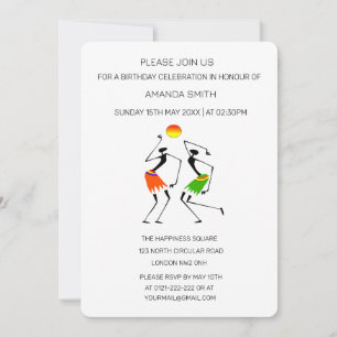 Moderne Abstracte Sunset Party Vibe Verjaardag Kaart