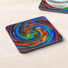 Moderne Abstracte Swirl Kunst #10 Bier Onderzetter