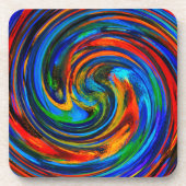 Moderne Abstracte Swirl Kunst #10 Bier Onderzetter (Voorkant)