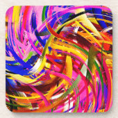 Moderne Abstracte Swirl Kunst #21 Onderzetter (Voorkant)