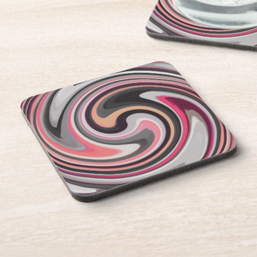 Moderne Abstracte Swirl Kunst #4 Onderzetter (Linkerzijde)