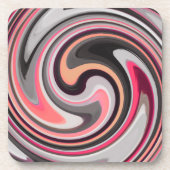 Moderne Abstracte Swirl Kunst #4 Onderzetter (Voorkant)