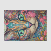 Moderne Abstracte Tabby Cat Tissuepapier (Voorkant)