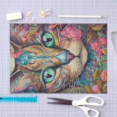 Moderne Abstracte Tabby Cat Tissuepapier (Craft)