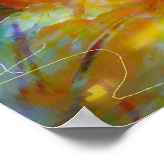 Moderne Abstracte tekenafdrukken Poster (Hoek)