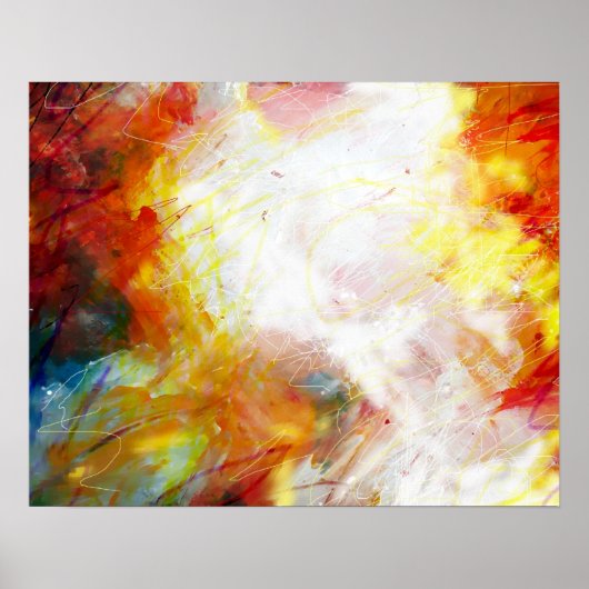 Moderne Abstracte tekenafdrukken Poster (Voorkant)