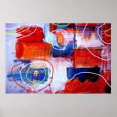 Moderne Abstracte tekenafdrukken Poster (Voorkant)