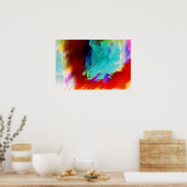 Moderne Abstracte tekenafdrukken Poster (Keuken)