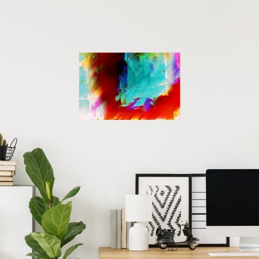 Moderne Abstracte tekenafdrukken Poster (Thuiskantoor)