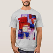 Moderne Abstracte tekenafdrukken T-shirt (Voorkant)