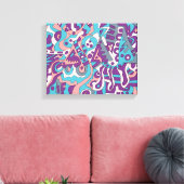 Moderne abstracte tekening canvas afdruk (Insitu (Woonkamer))