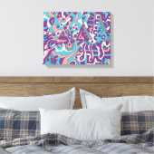 Moderne abstracte tekening canvas afdruk (Insitu (Slaapkamer))