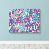 Moderne abstracte tekening canvas afdruk (Insitu (Houten vloer))