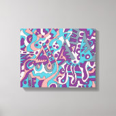 Moderne abstracte tekening canvas afdruk (Voorkant)