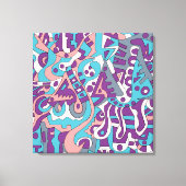 Moderne abstracte tekening canvas afdruk (Voorkant)
